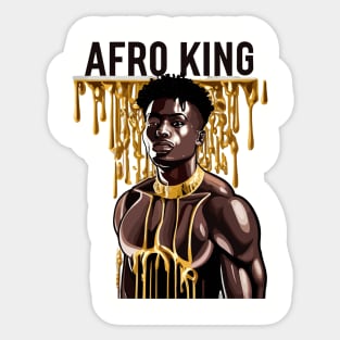 Afro King Melanin Drippin' Sticker